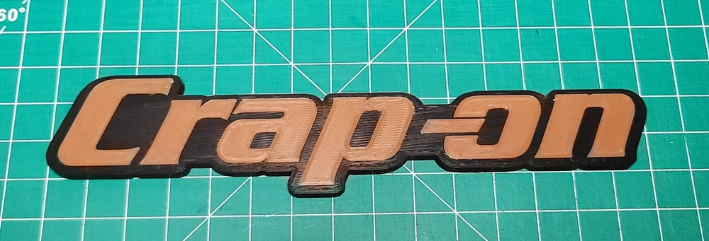 Crap-on 3D Printed Magnet (novelty) toolbox changing table Emblem "FREE" Decal