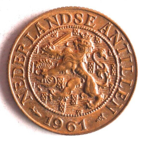 1961 NETHERLANDS ANTILLES CENT - AU/UNC - Free Ship - Bin #360
