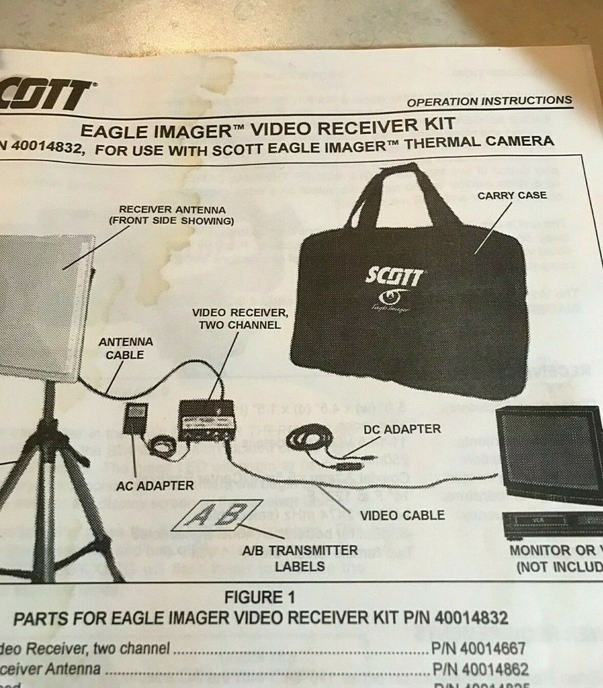 Scott Eagle Imager Thermal Camera Video Receiver Kit 40014832 Complete