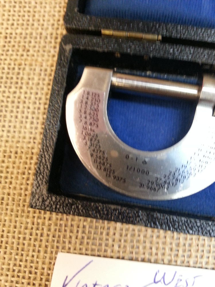 Vintage German MFG 0-1" Micrometer in Original Box