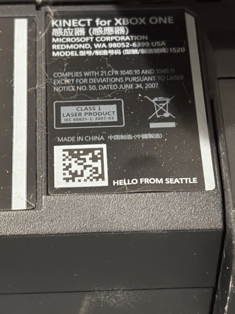 Xbox One Kinect Connect Black Sensor Bar Model 1520