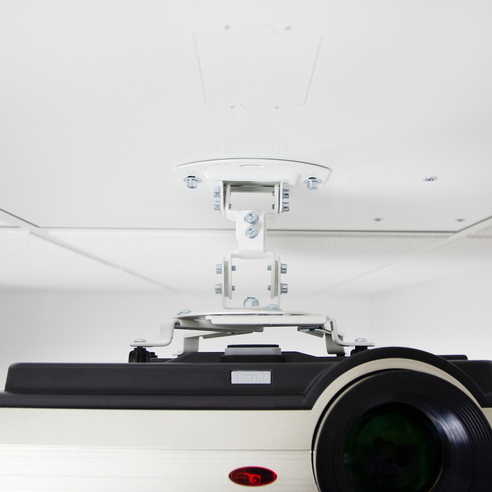 VIVO Universal White Adjustable 2x2 ft Drop Ceiling Projector Mount