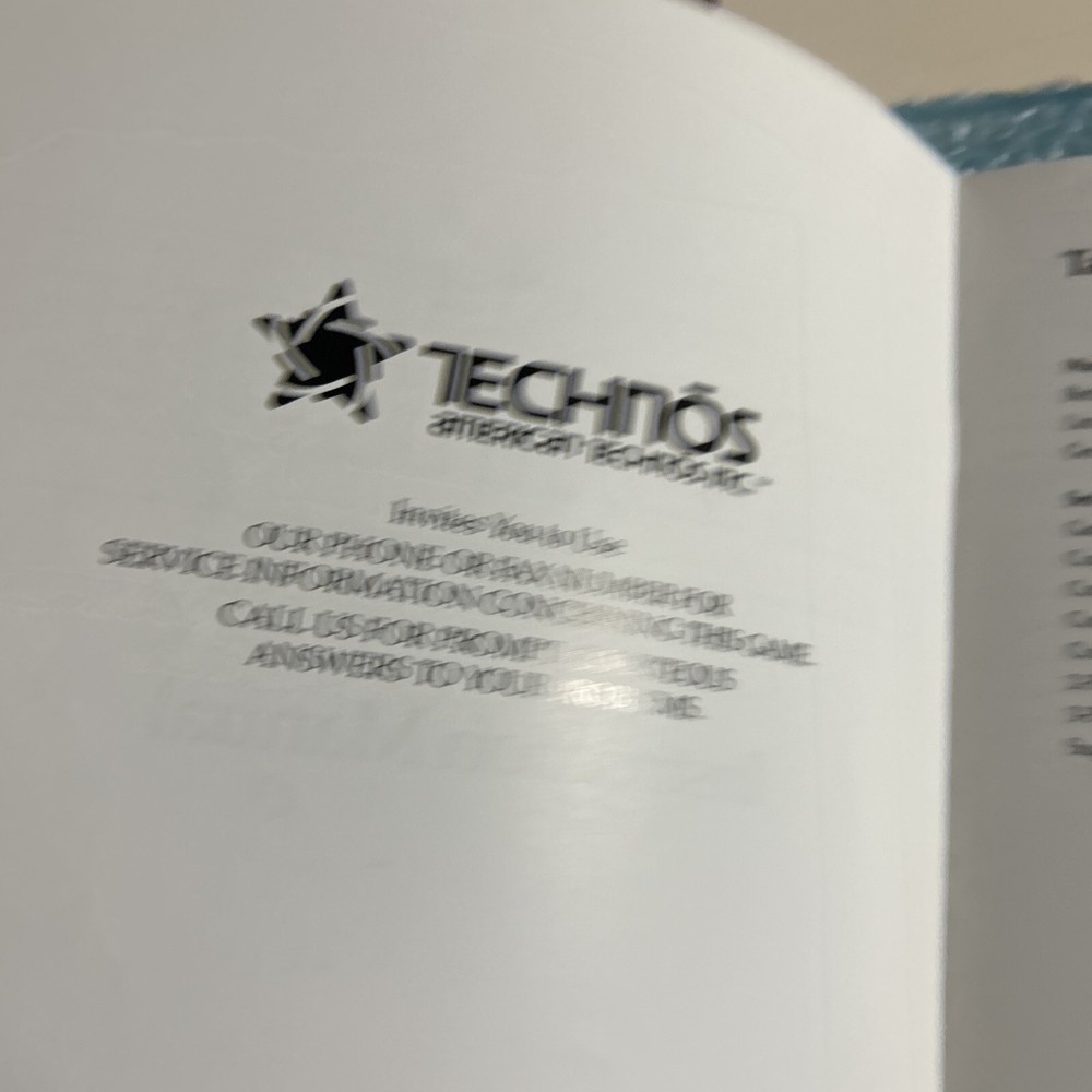 original THE COMBATRIBES Technos arcade video game manual