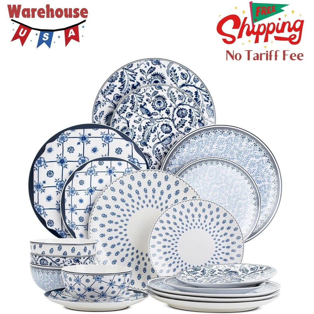 Dinnerware Sets for 4, 12 pcs, Ceramic Dinnerware Sets