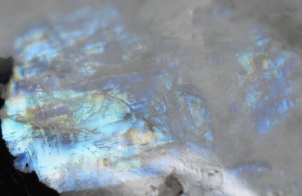 Rainbow Moonstone Palm Stone #12
