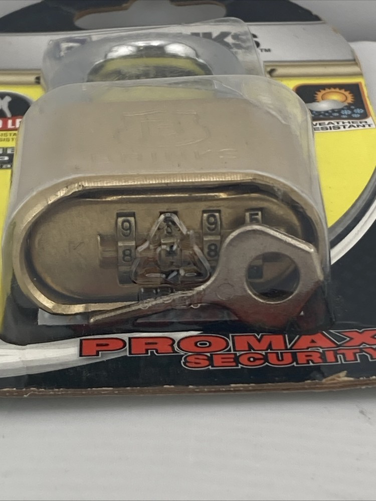 BRINKS (665-50052) Combination Lock Resettable, 50mm 2" Solid Brass