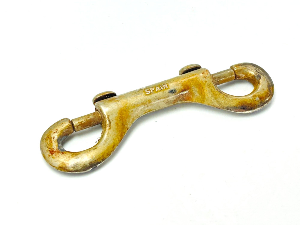 Vintage Spain Double Snap Hook Quick Release 3.5" Diver Clip Flagpole Rigging L2