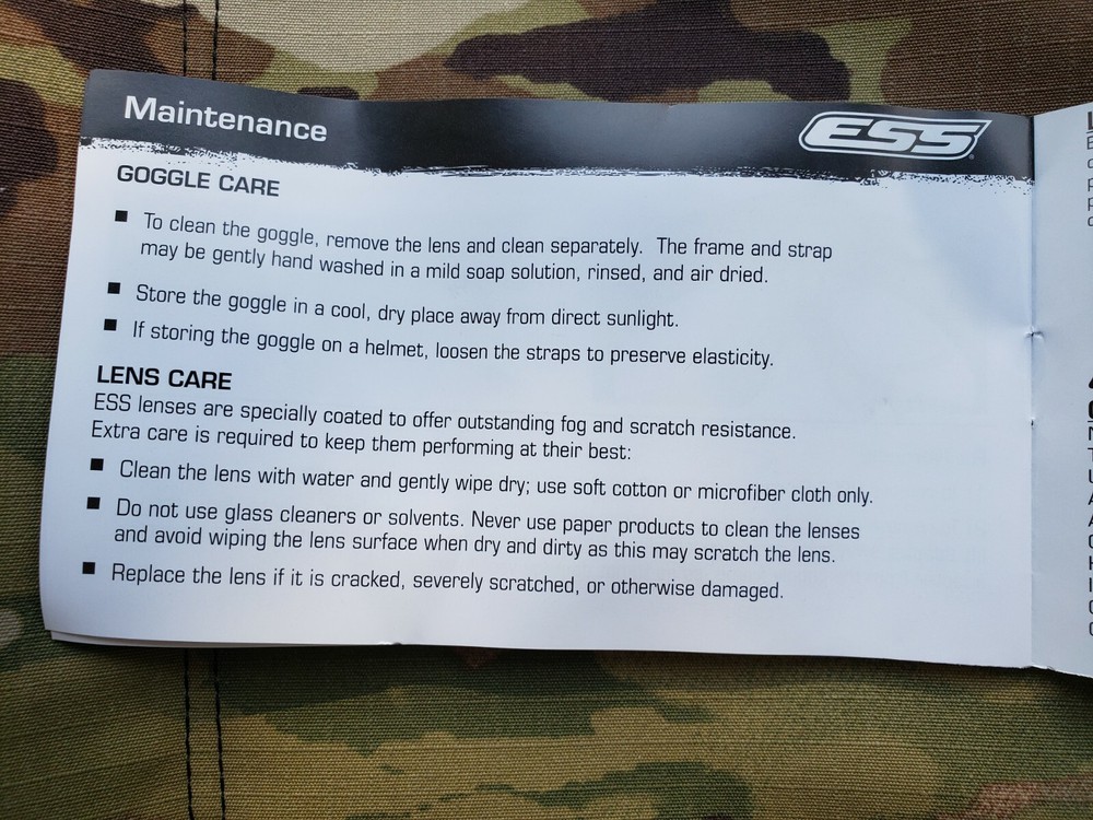ESS Influx Adjustable Ventilation System Ballistic Goggle Terrain Tan EE7018-04