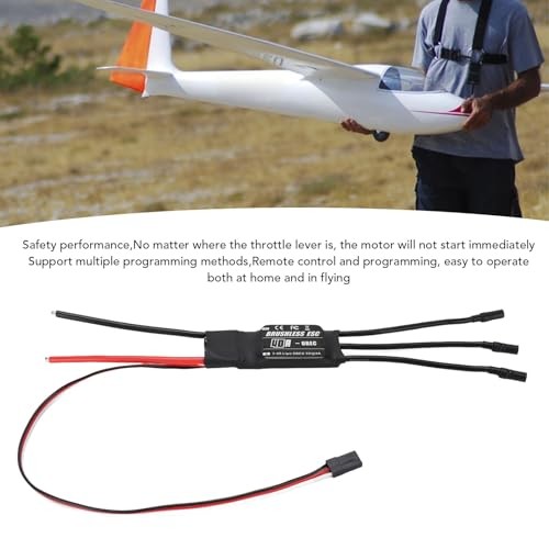 40A RC Brushless Motor, ESC Electric Speed Controller 3-4S LiPo Input 5V 4A
