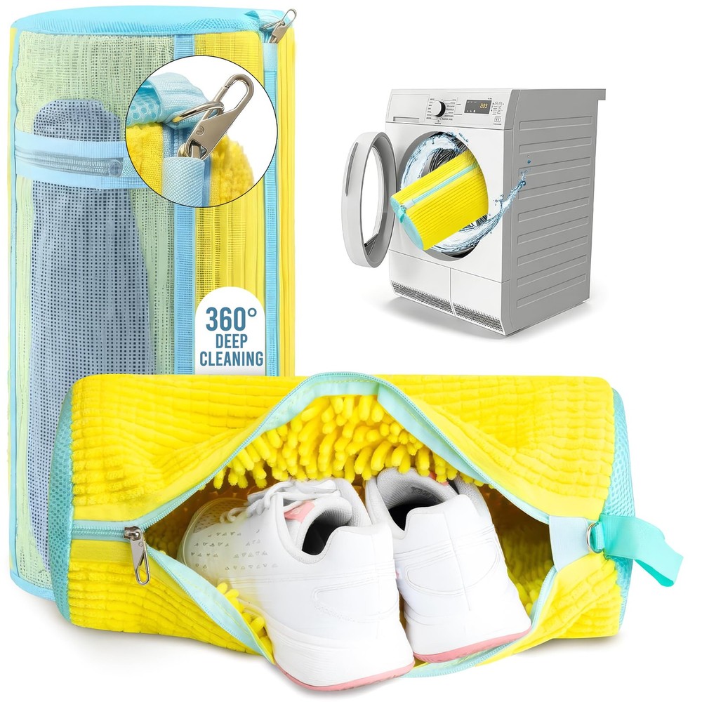 Shoe Washing Machine Bag (2 Pack) – 360° Thick Protection, Highly Durable Mes...