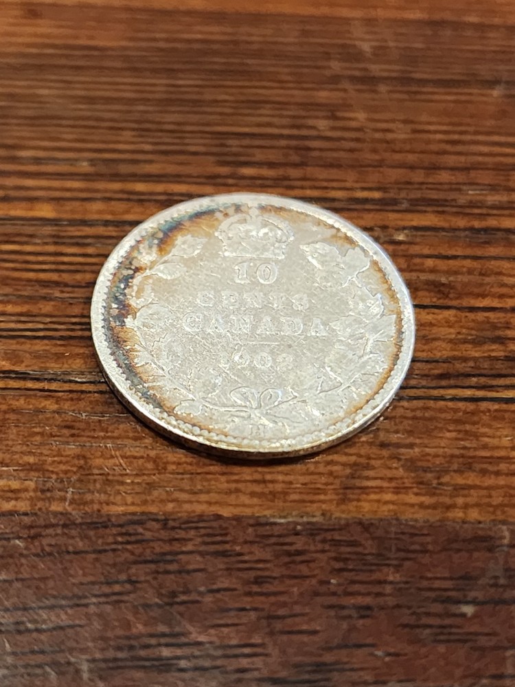 1902H Canada 10 Cents Silver Coin