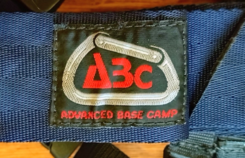 ABC Advanced Base Camp Rappelling Guide Harness Adjustable One Size Blue