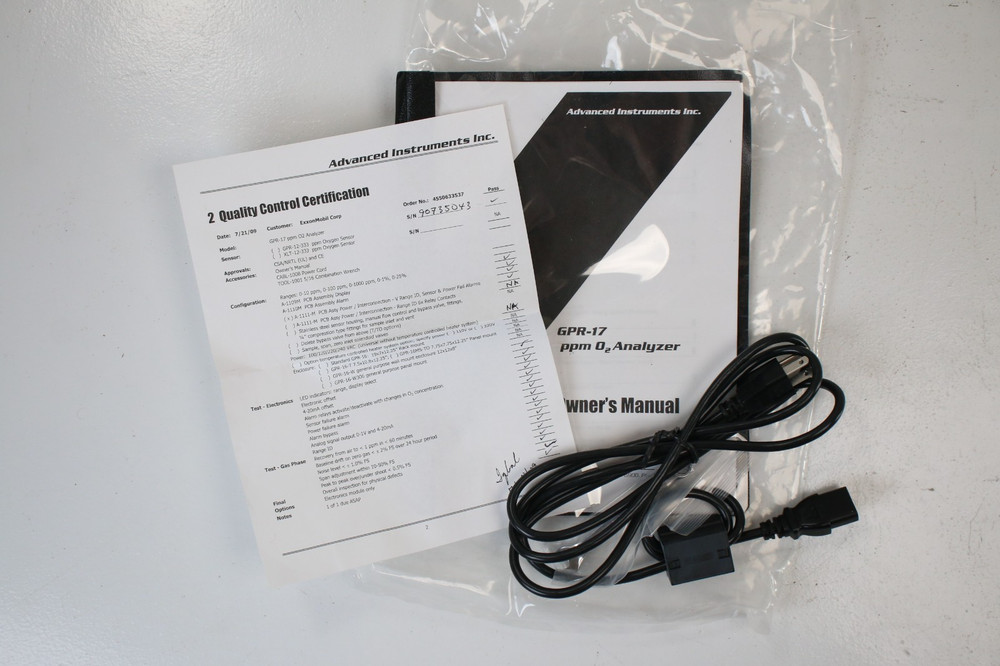 Advanced Instruments Inc. GPR-17 PPM O2 Analyzer