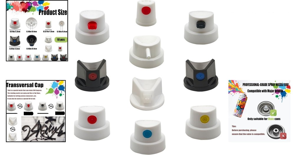High-Quality Spray Can Nozzle Replacement – 10 Assorted Tips for Home Use