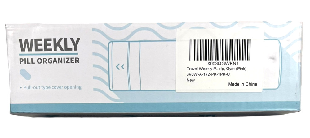 Travel Weekly Pill Organizer - Multi Color Selection - Pill Organizer