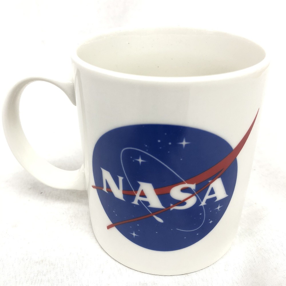 10 OZ NASA 2-Sided Logo White Coffee Mug 640445 New Space Shuttle Program