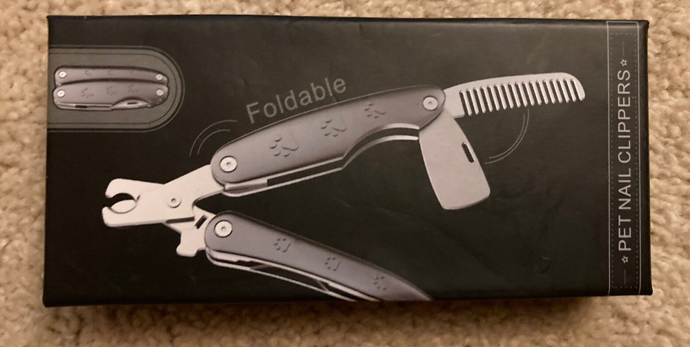 KUSSONLI Pet Nail Clippers and Trimmers-Multifunctional Foldable Type