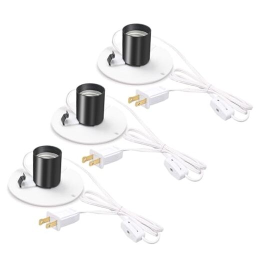 Set Blow Mold Light Kit Replacement,E27 E26 Single Bulb Cord Kit for 3
