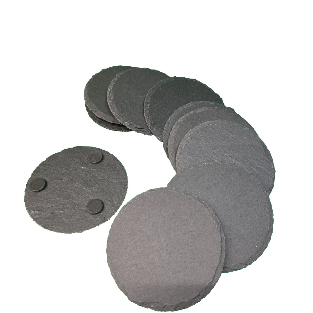4" Round Slate coaster blanks 10 pack