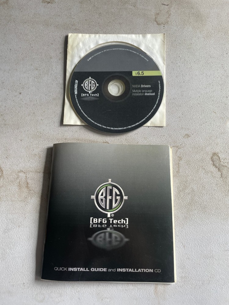 Geforce BFG V 6.5 Manual And CD