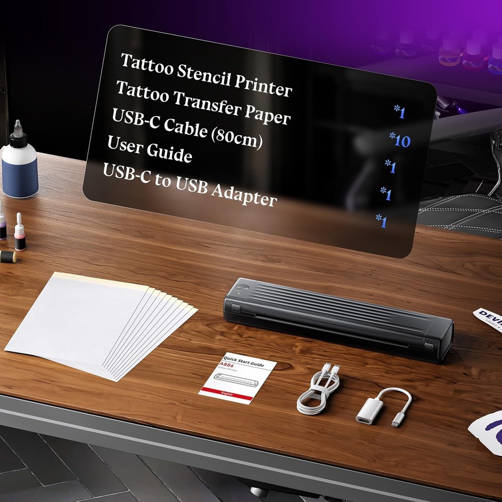 Phomemo Tattoo Stencil Printer Temporary Tattoo Printer for Beginners Practice