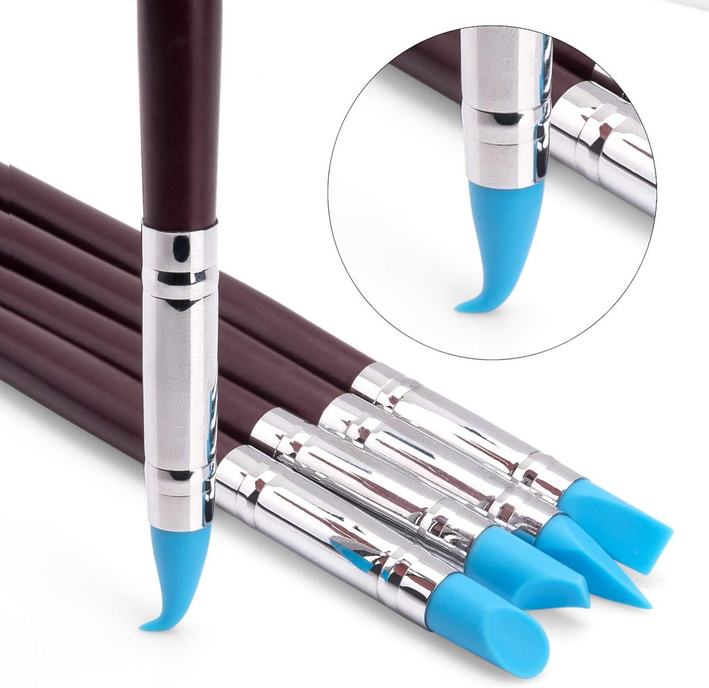 10Pcs Silicone Clay Sculpting Tool, Modeling Dotting Tool& Pottery Craft Use for