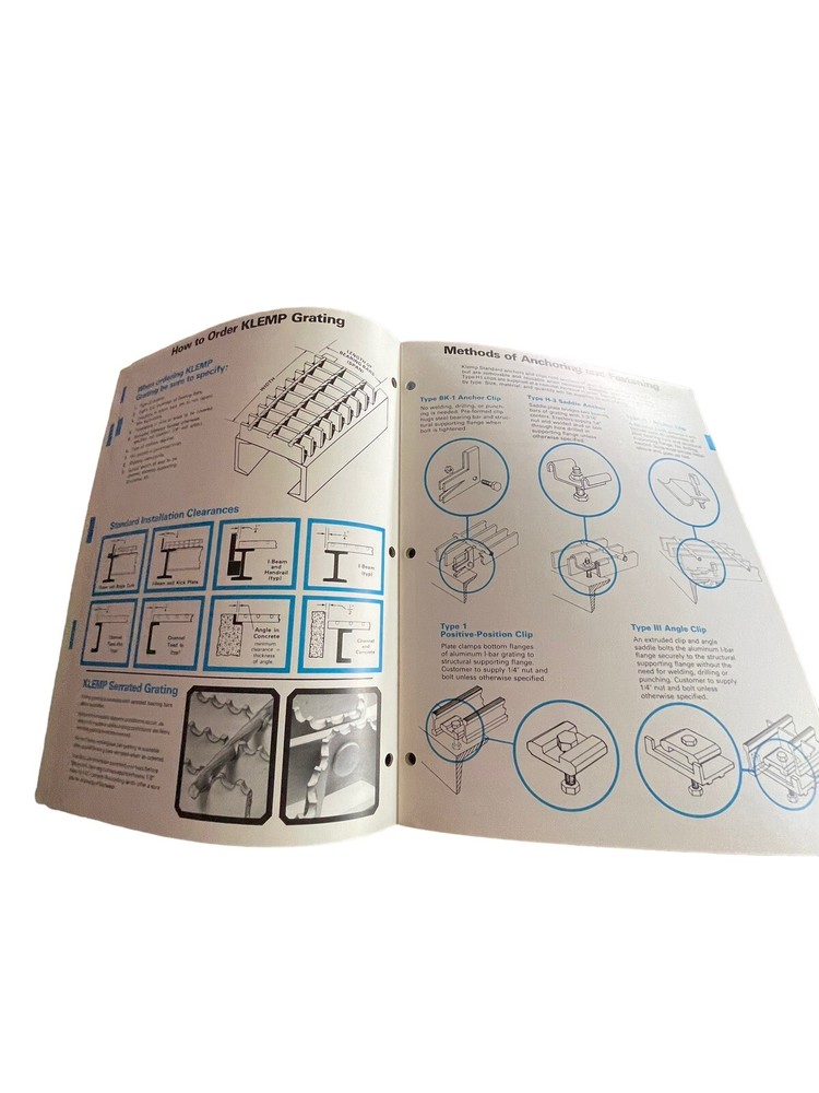 1977 Klemp Grating Data & Specification Manual Booklet