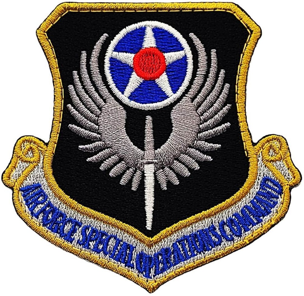 AFSOC Air Force Special Operations Command Tactical Patch -2PC HOOK BACK 3"x3"