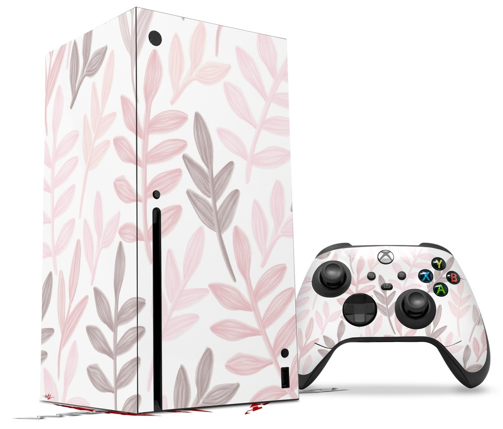 Skins XBOX Series X Console Controller Watercolor Leaves