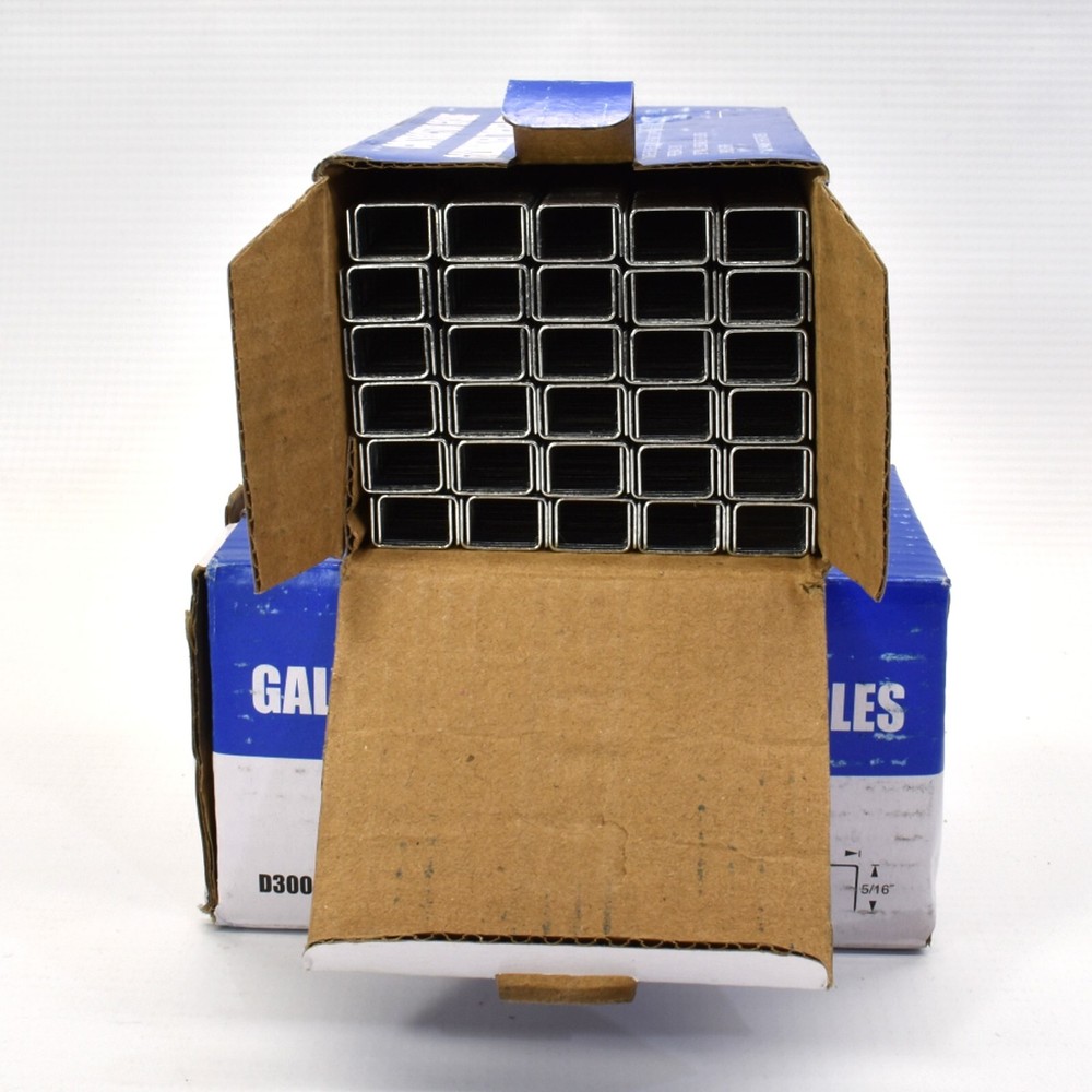 Contractor Grade Galvanized Tacker Staples 2 boxes 10,000 1/2" x 5/16"