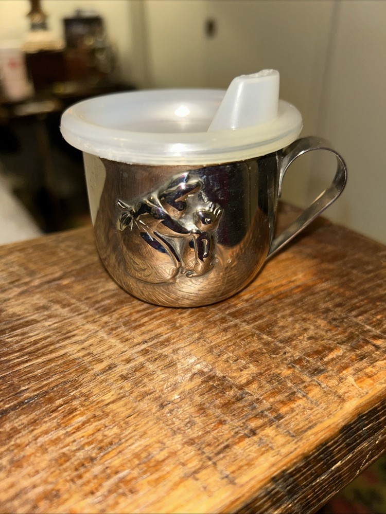 Peter Rabbit, Silver Plated Sippy Cup Really Cute