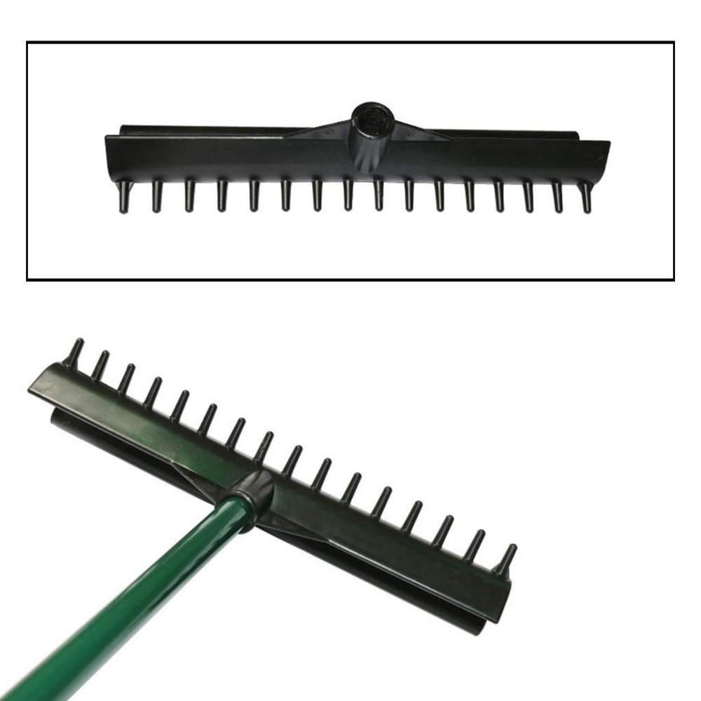 37.5x7.5cm Golf Bunker Rake Head Replacement, 16 Teeth Double Sided Sand Trap...