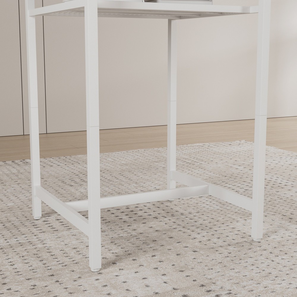 3 Piece Bar Table Set Counter Height Dining Kitchen Pub Table w/ 2 Stools