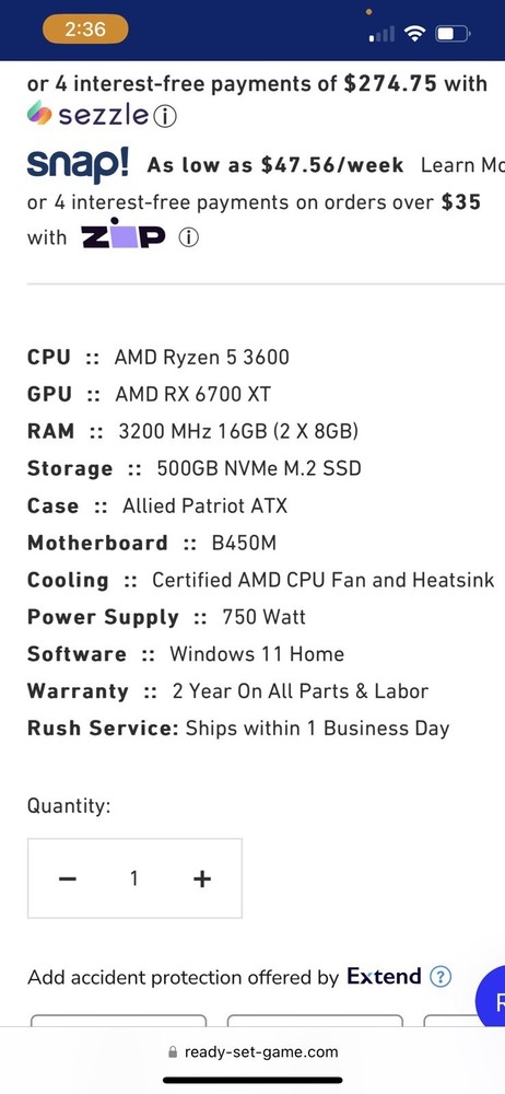 Allied patriot A Gaming Computer