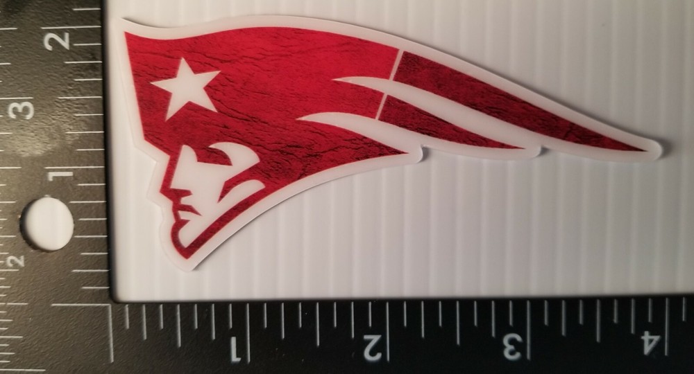 Patriots Red Leather Mini Size Helmet Decals