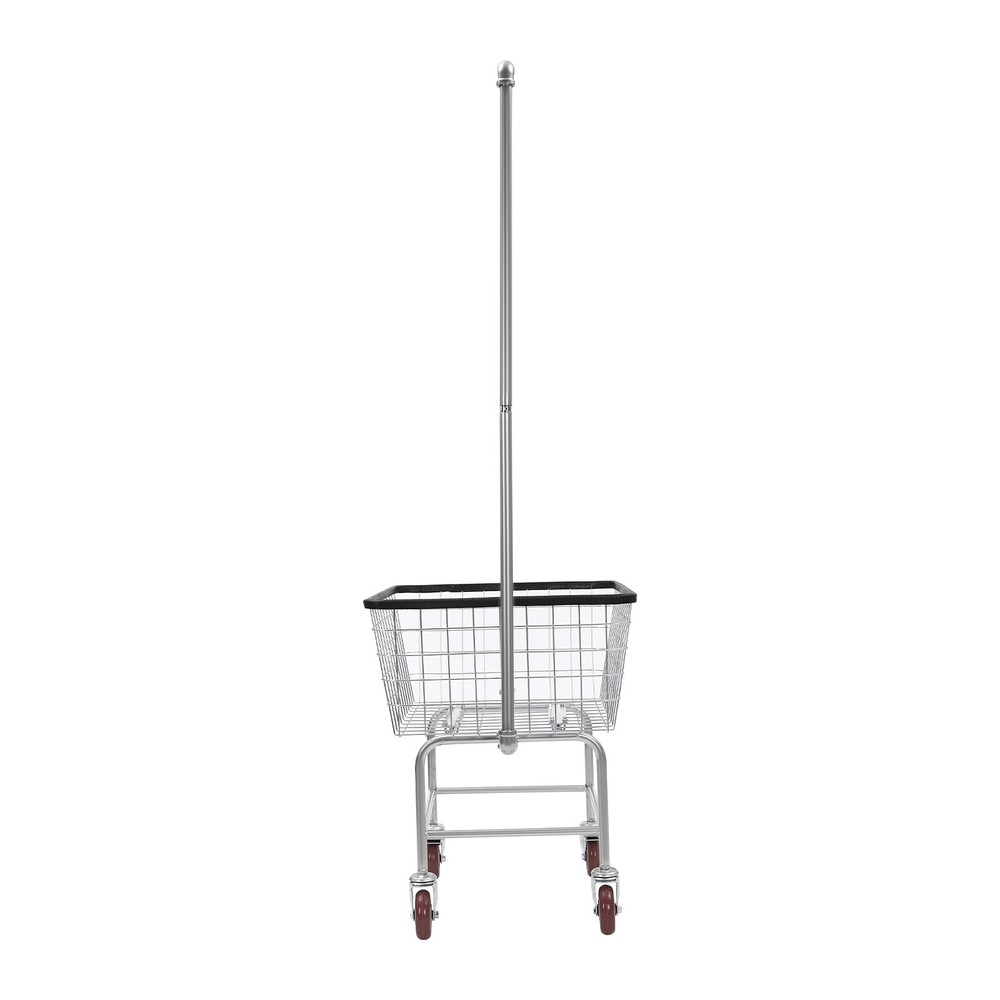 Steel Wire Laundry Cart Laundry Basket W/ Wheels Commercial Laundry Basket Cart