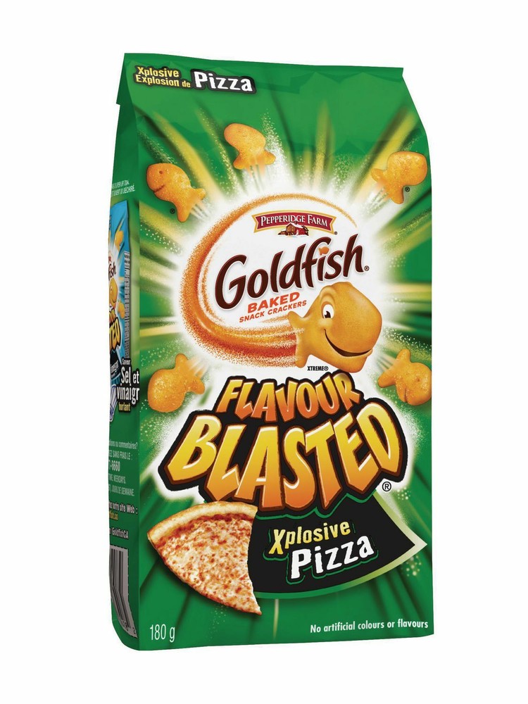 3 Bags Goldfish Blasted Explosive Pizza Flavored Crackers 180g Each