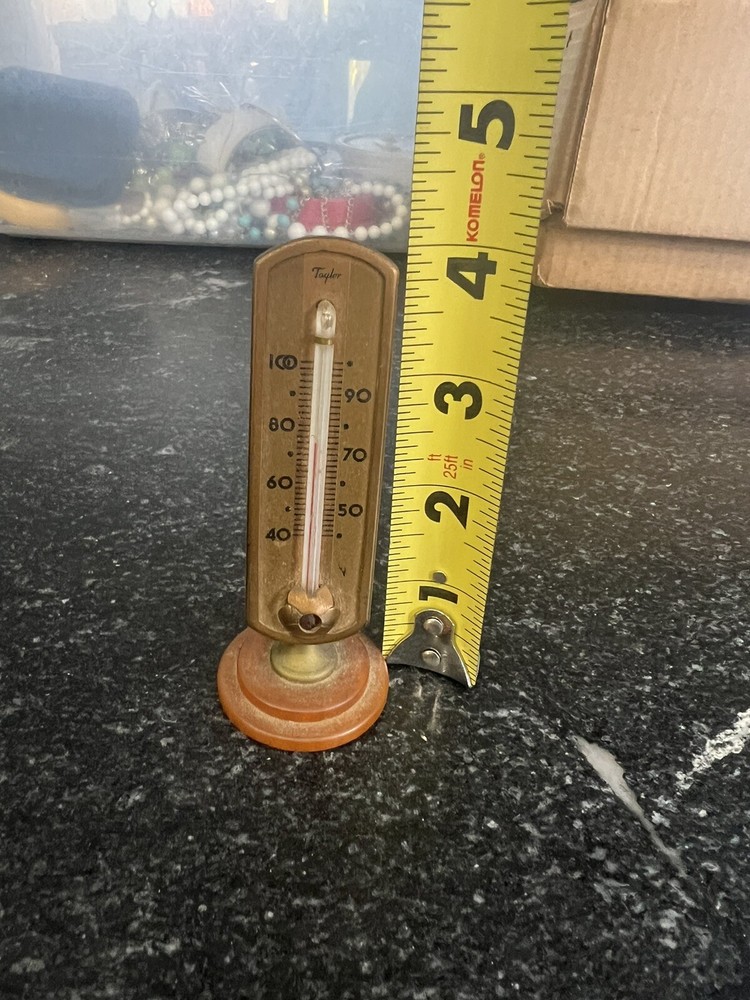 Antique Glass & Bakelite Desktop Taylor Thermometer