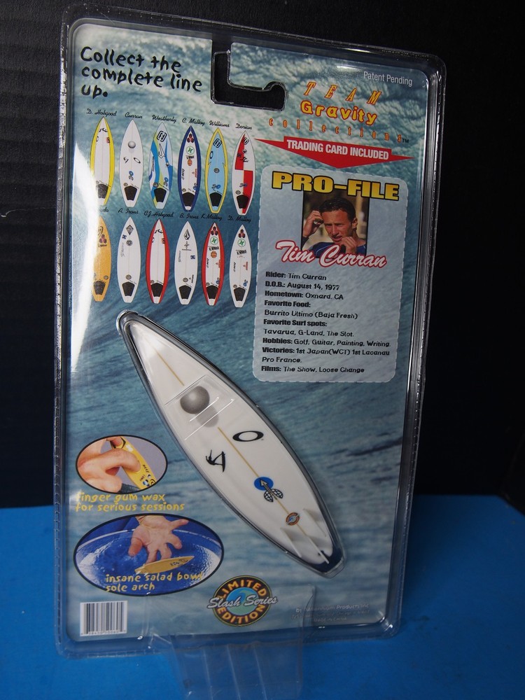 Team Gravity Collection Tim Curran Surf Board Collectible VHTF