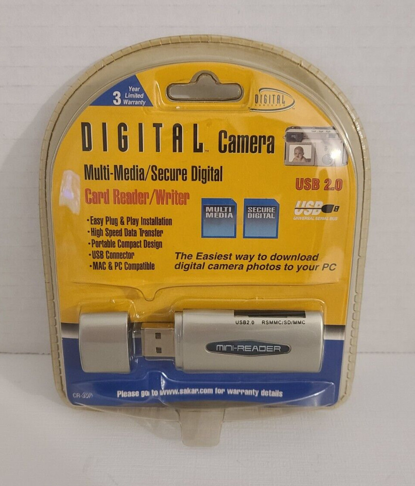SEALED NEW Digital Camera Multi-Media Mini Card Reader USB 2.0 Drive CR-35R