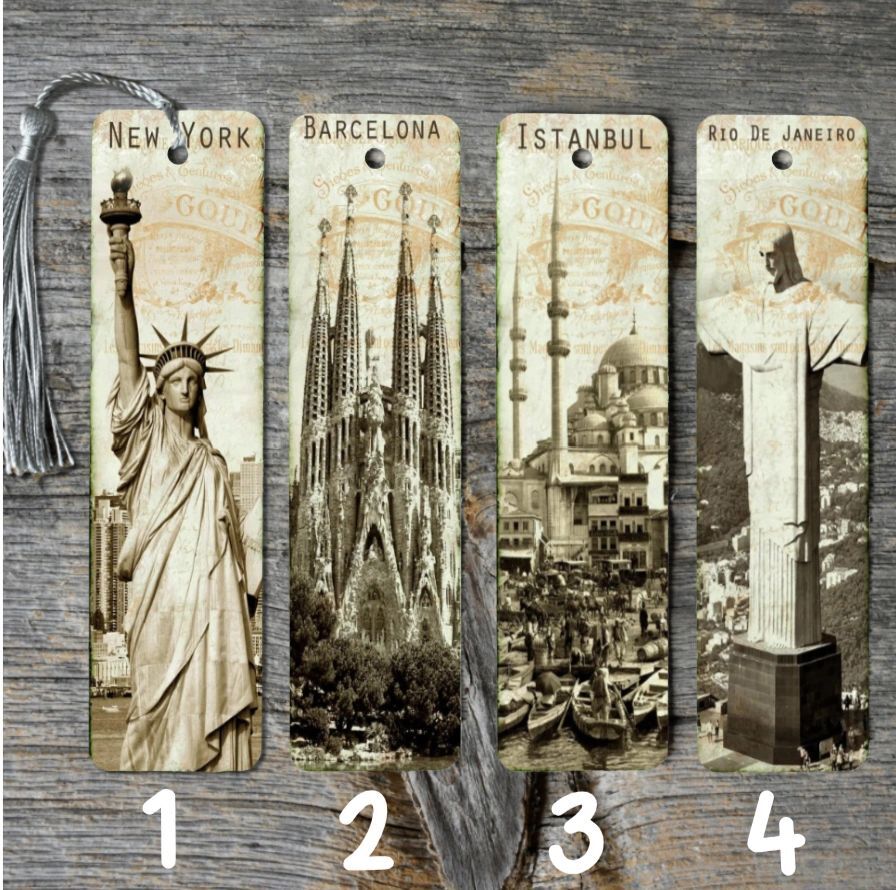 Cities Metal Bookmarks
