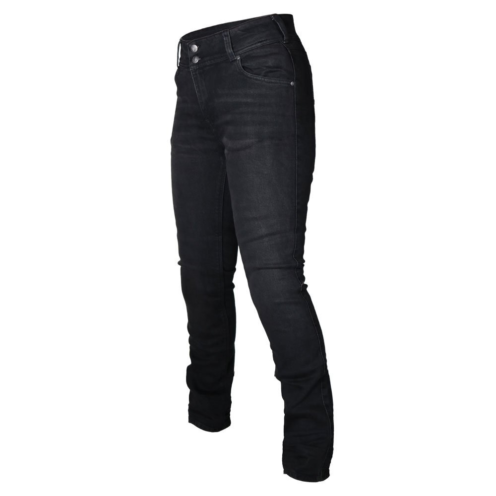 Frank Thomas Iris Washed Denim Motorcycle Jeans Washed Black