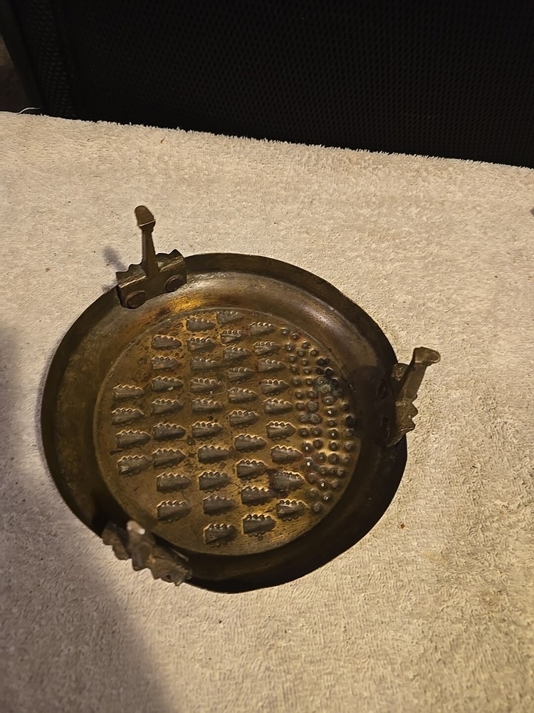 Vintage Antique Unique Brass Round Kitchen Grater