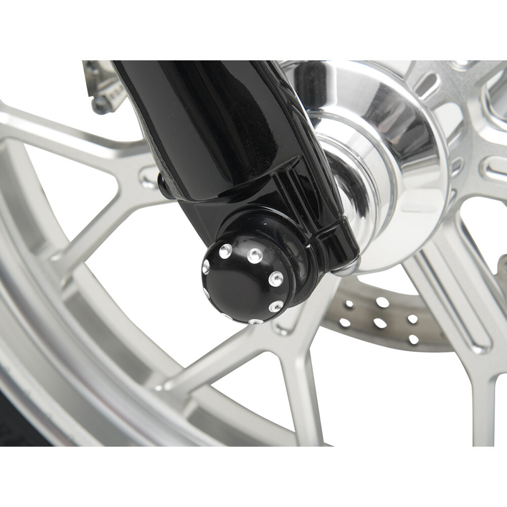 Covingtons Axle Caps - Black - FLST | C0010-B