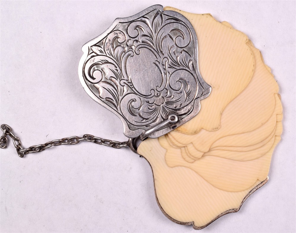 Sterling Chatelaine Perfume, Pencil, Notepad, and Coin Vial