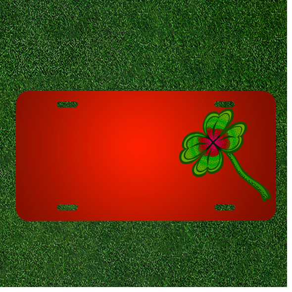 Custom Personalized License Plate With Add Names To Clover Cloverleaf Klee