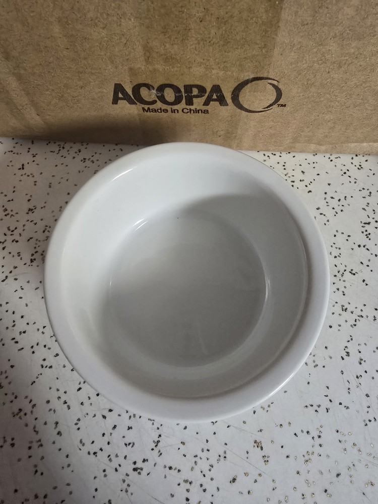 4.5Oz ACOPA Fluted Ramekin, White Ceramic, 12 Total. NEW