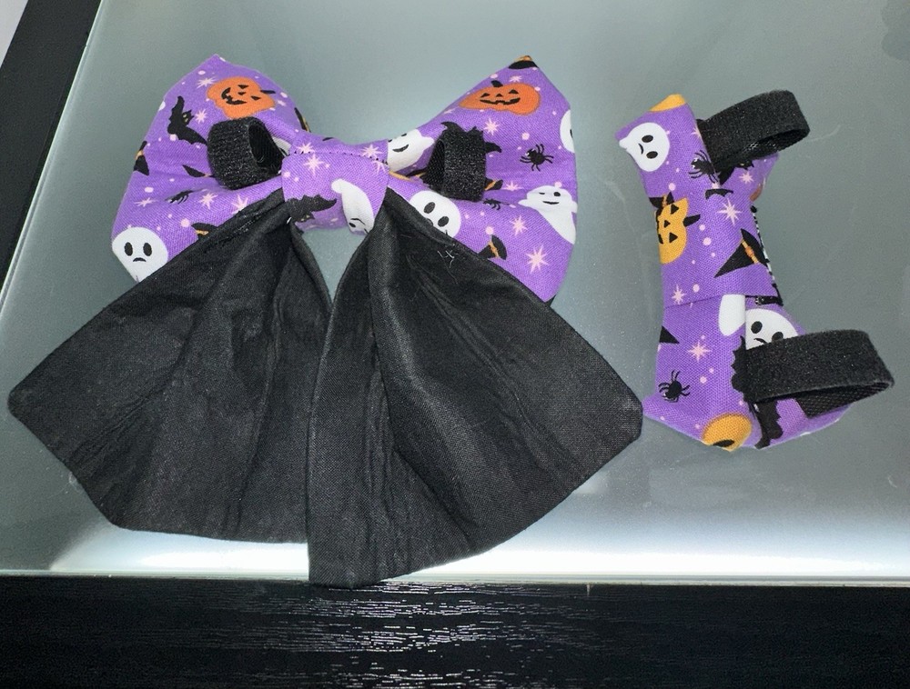 Handmade Over the collar Pet Bow Bundle #1 (Halloween Pattern) - New