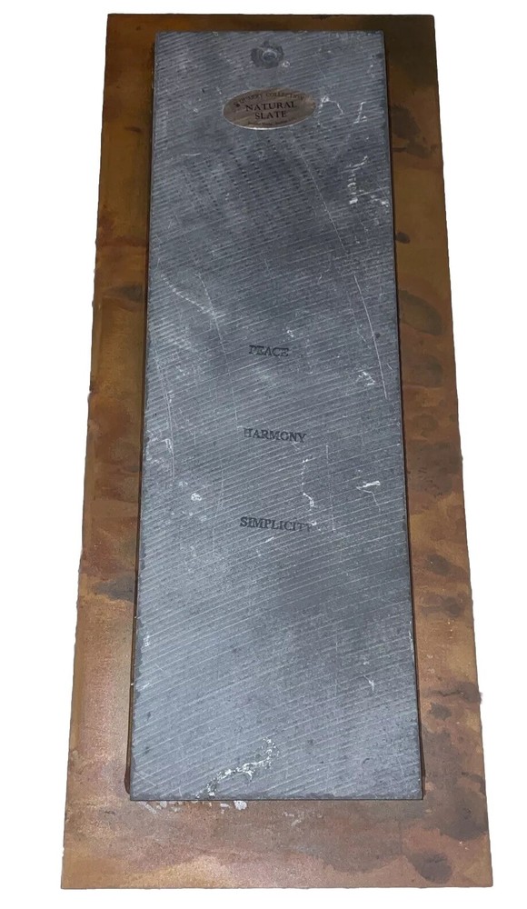 NEW- ZEN Slate, Rust Frame, Boulder CO - KANJI Peace, Harmony BOHO Rustic NWT