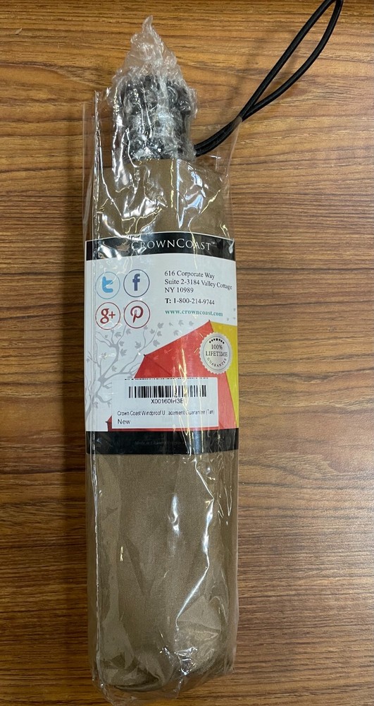 Wind Hero Pro Travel Umbrella Auto Open/Close 36" Tan